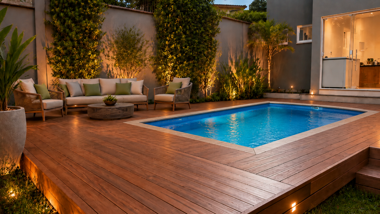 Deck de Madeira para Piscina